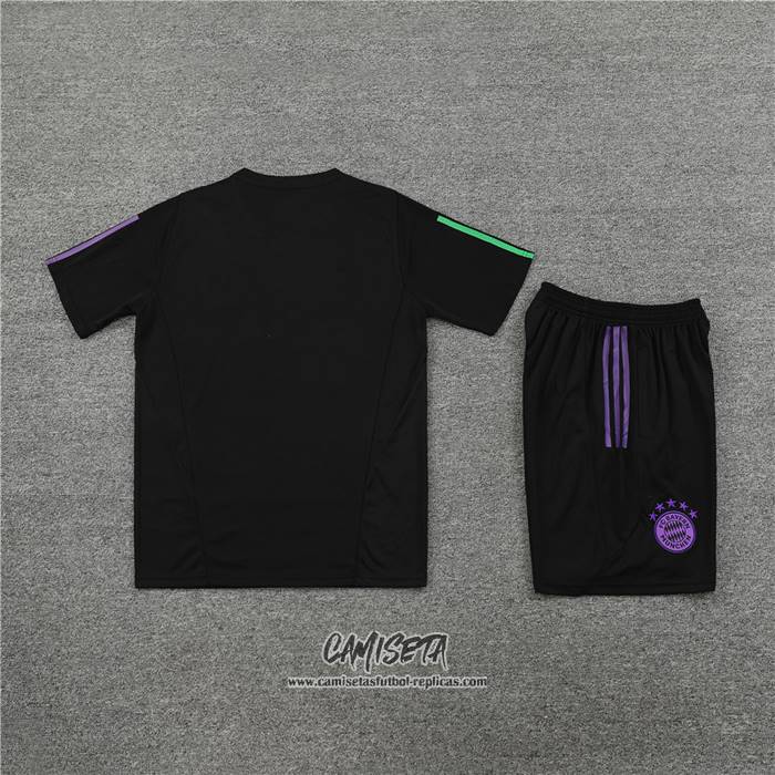 Chandal del Bayern Munich 2023-2024 Manga Corta Negro - Pantalon Corto